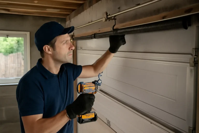 Editorial visual for blog how long does garage door spring replacement take in surrey in a Surrey garage setting