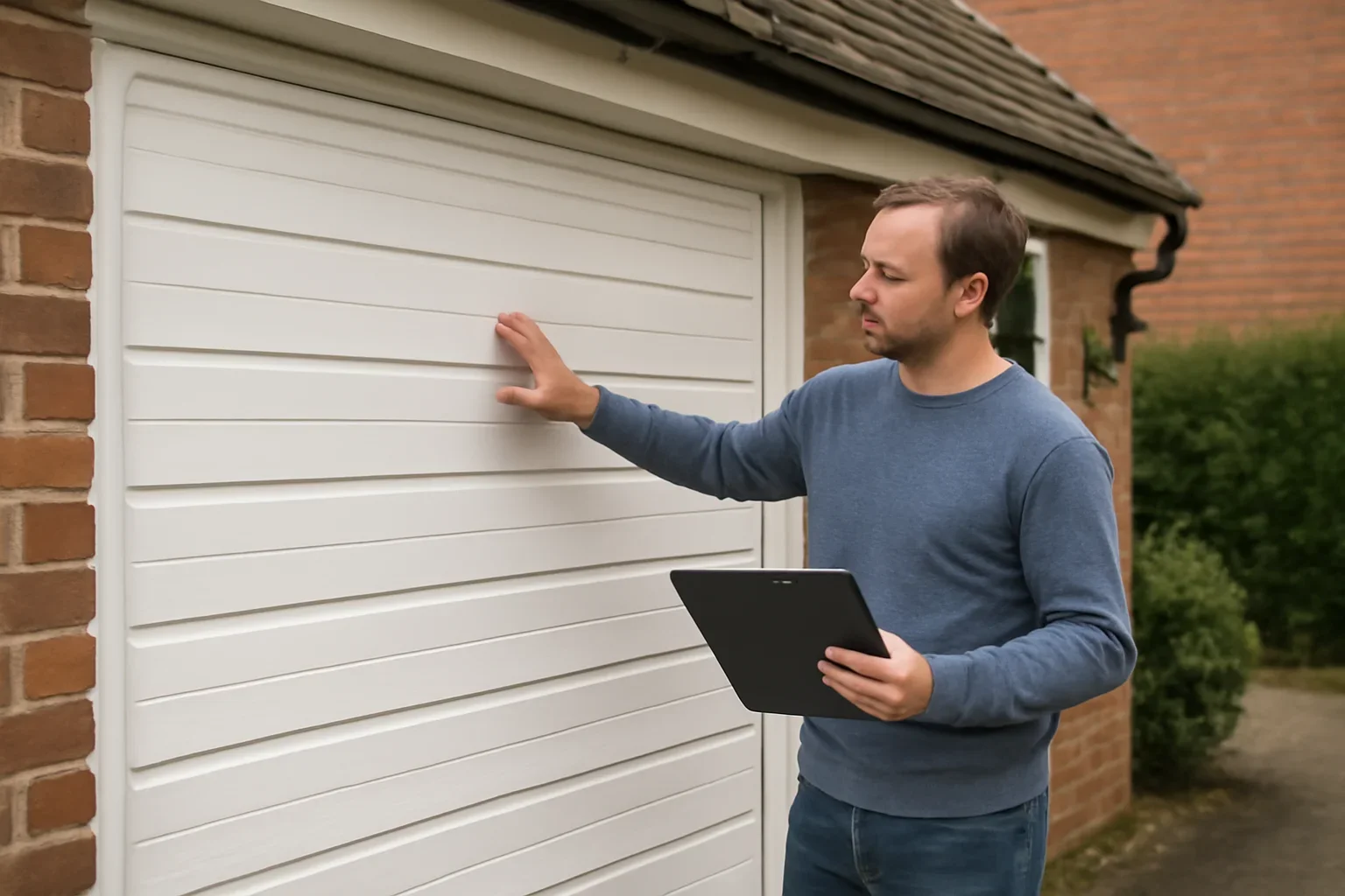 Editorial visual for blog should i repair or replace my garage door in surrey in a Surrey garage setting