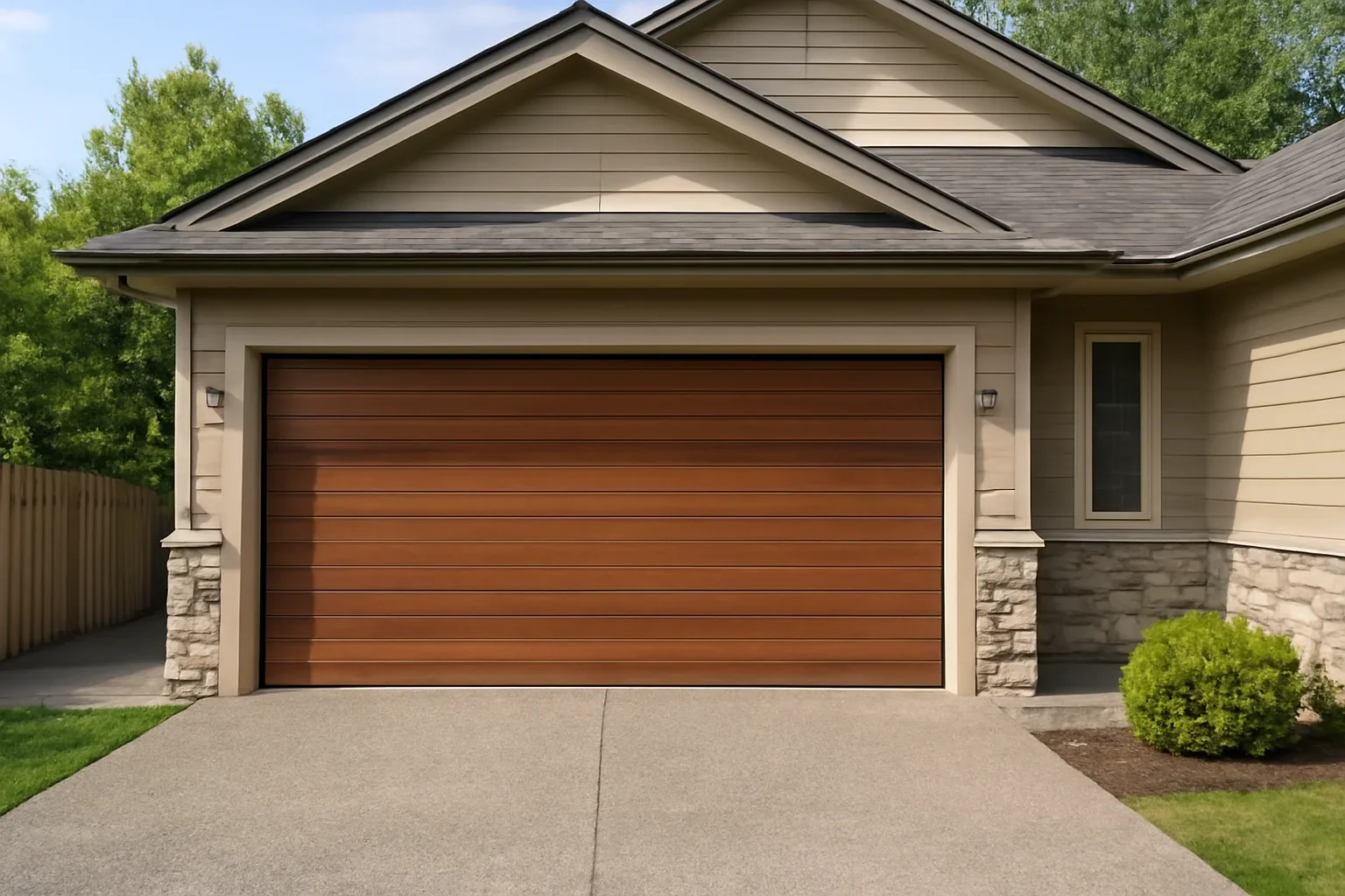 Editorial visual for blog what garage door material is best for south surrey in a Surrey garage setting