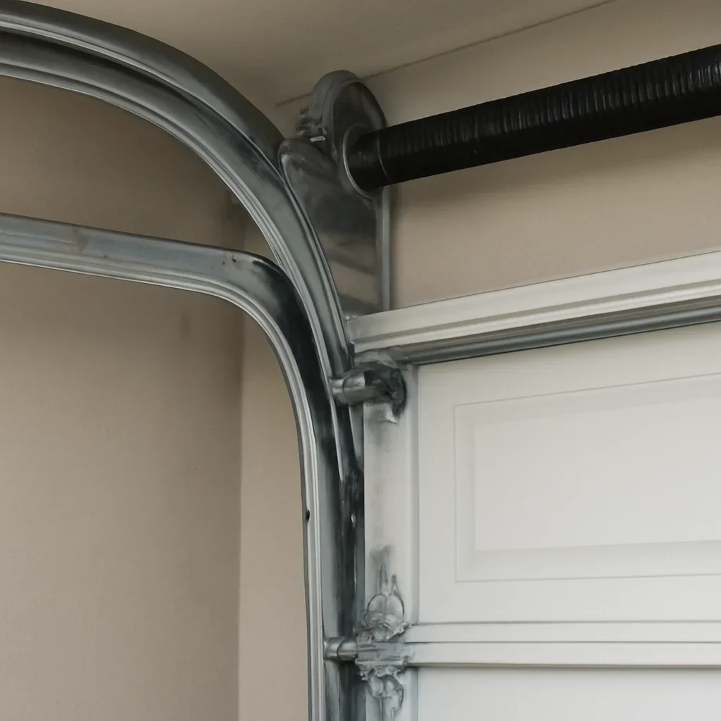 Garage door parts inspected during Bolivar Heights garage door repair