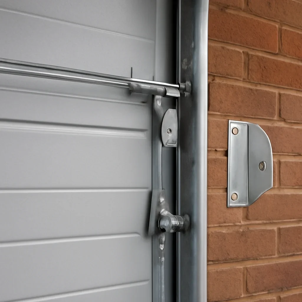 Close view of garage door components related to boundary park