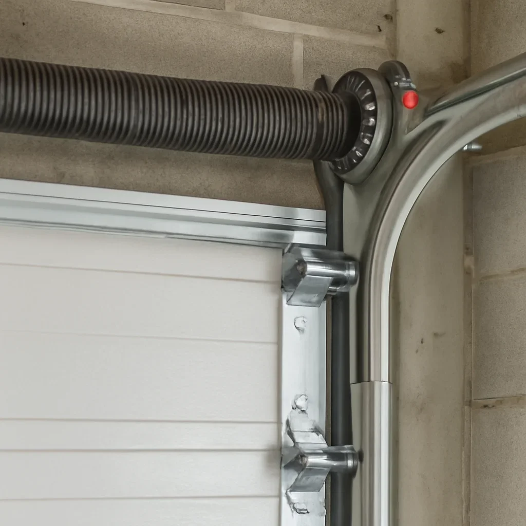 Commercial garage door components being inspected in Pacific Douglas, Surrey
