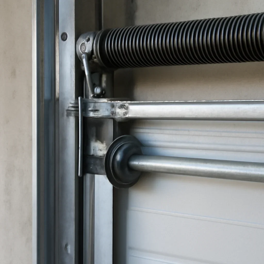Commercial garage door components inspected during Tynehead Surrey repair service
