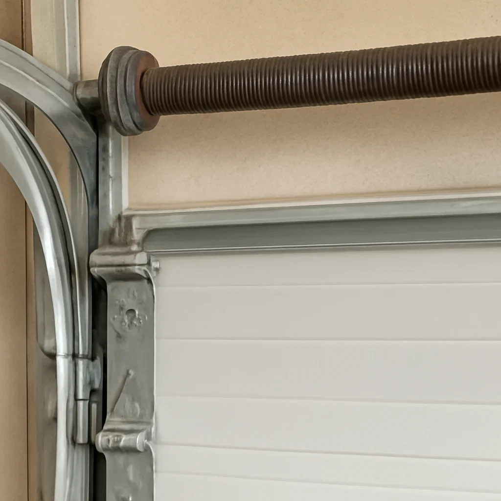 Commercial garage door components inspected during West Newton Surrey repair service