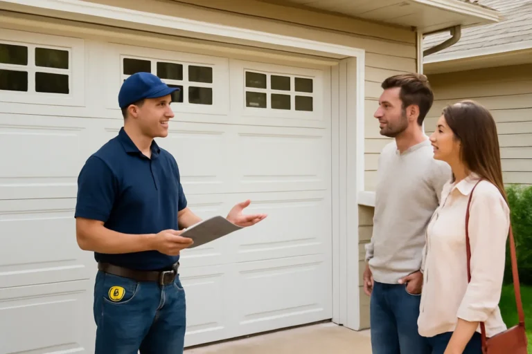Residential garage door service consultation for homeowners in Surrey