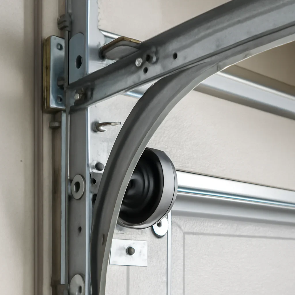 Garage door parts inspected during Douglas garage door repair
