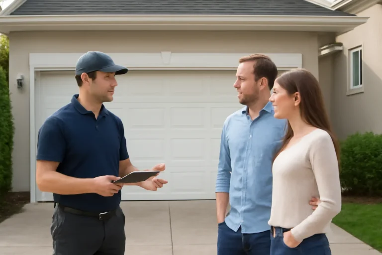 Residential garage door service consultation for homeowners in Surrey