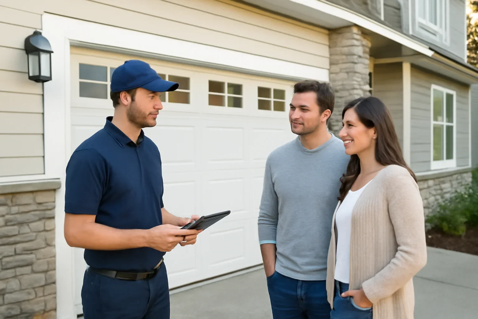 Residential garage door service consultation for homeowners in Surrey
