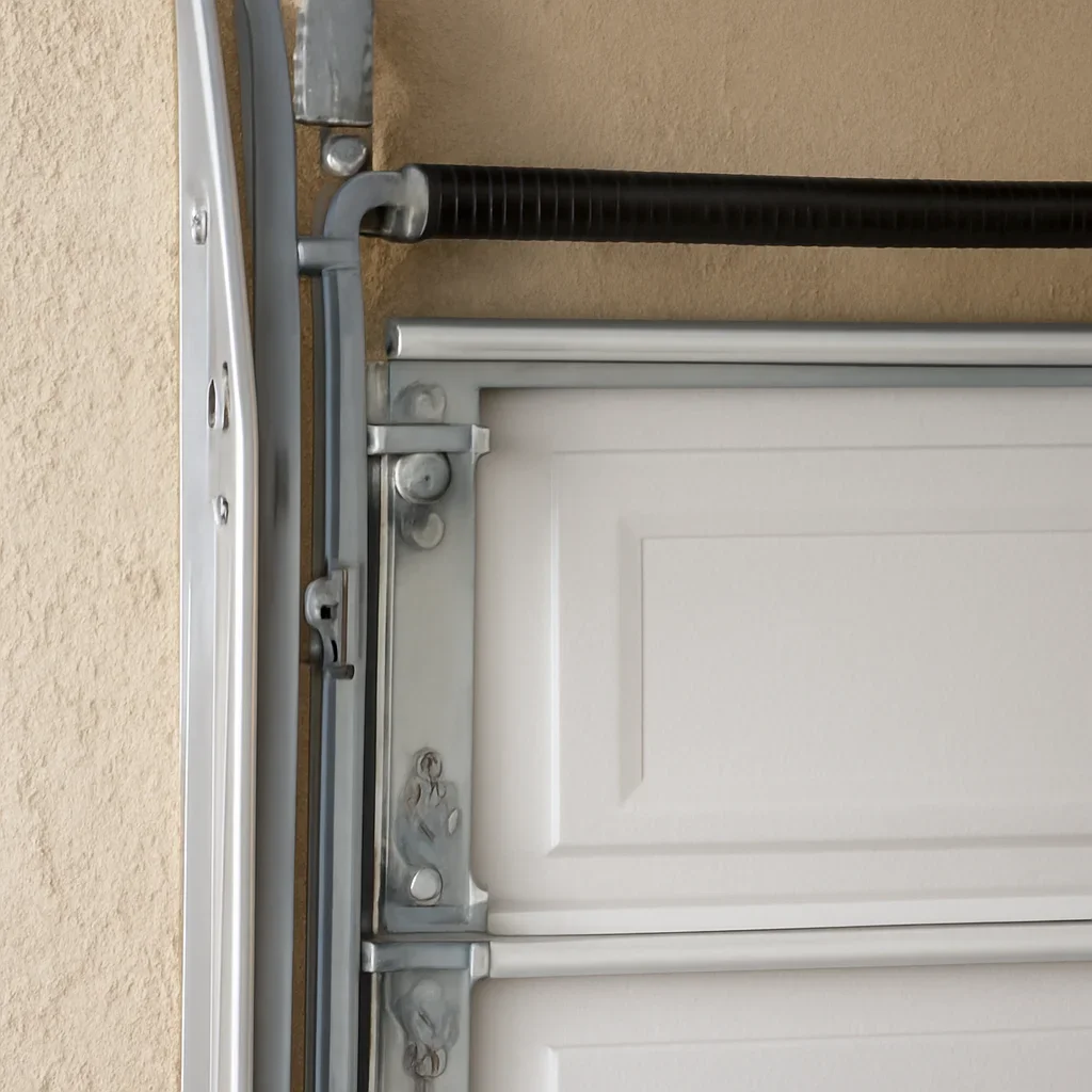 Close view of garage door parts related to garage door installation in Bolivar Heights
