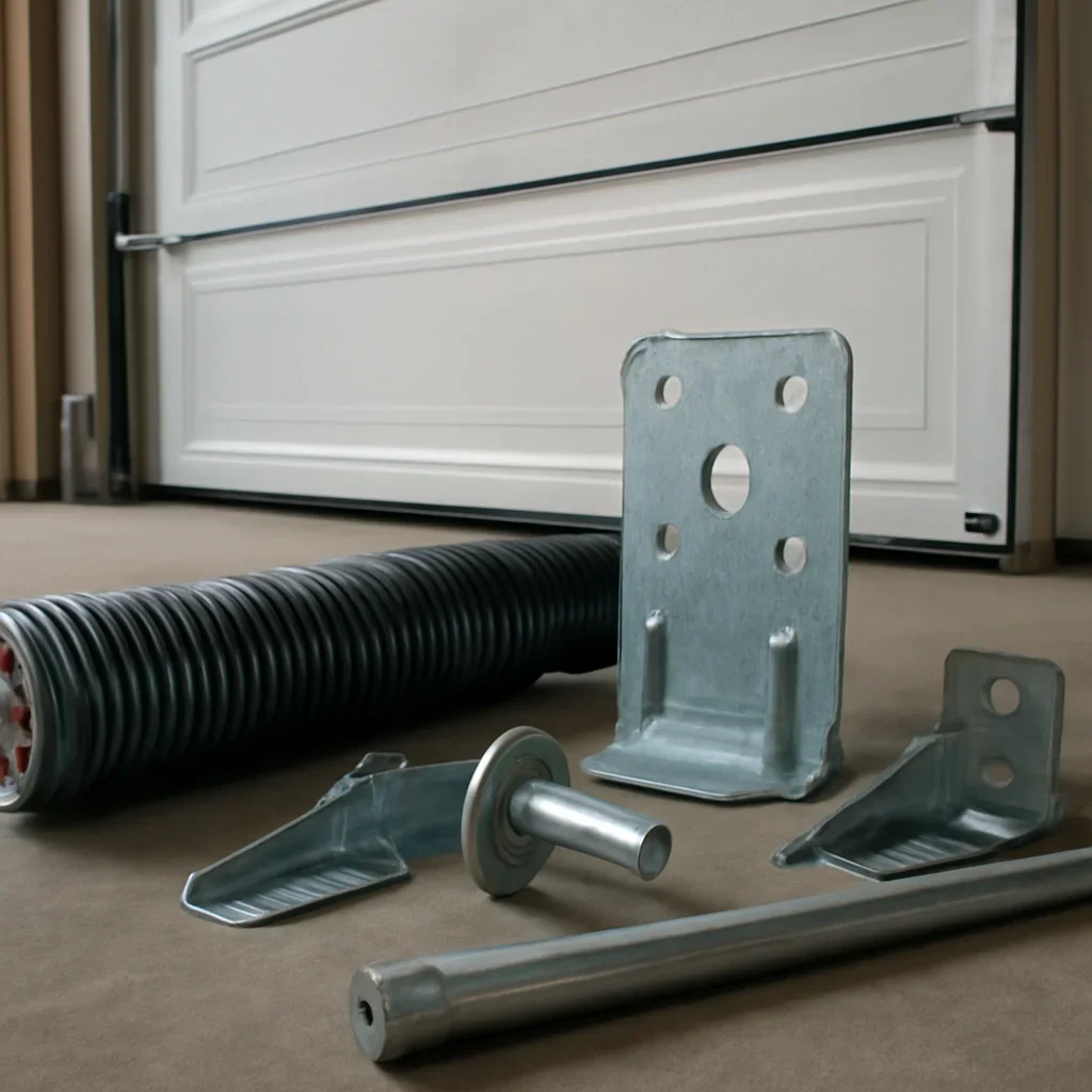 Close view of garage door parts related to garage door installation in Cedar Hills