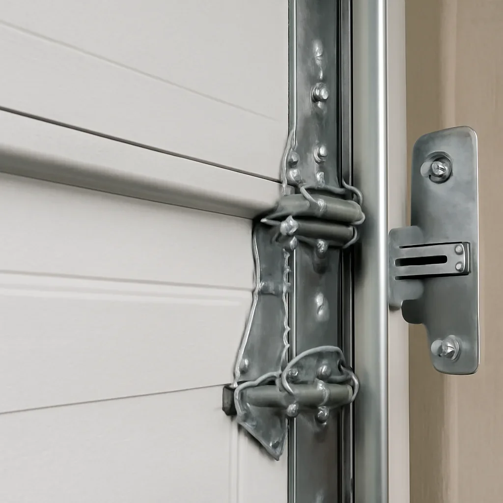 Close view of garage door parts related to garage door installation in Clayton Heights