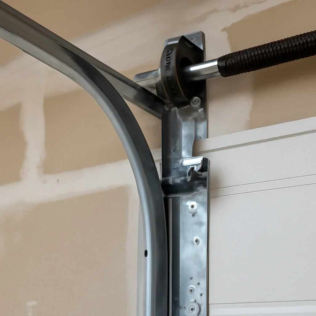 Close view of garage door components for garage door installation in Crescent Beach Surrey