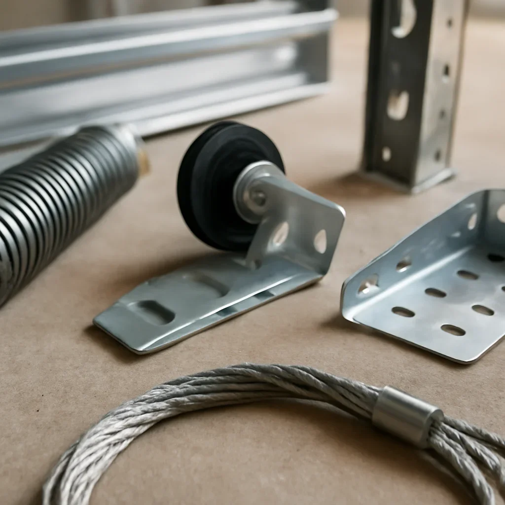 Garage door tracks hardware and opening details reviewed for installation in Surrey