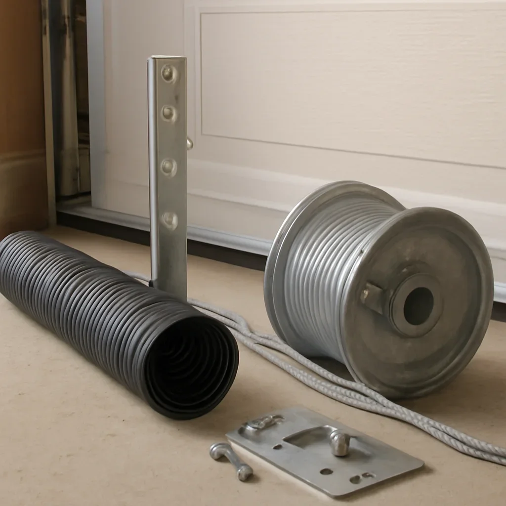 Close view of garage door components for garage door installation in Douglas Surrey