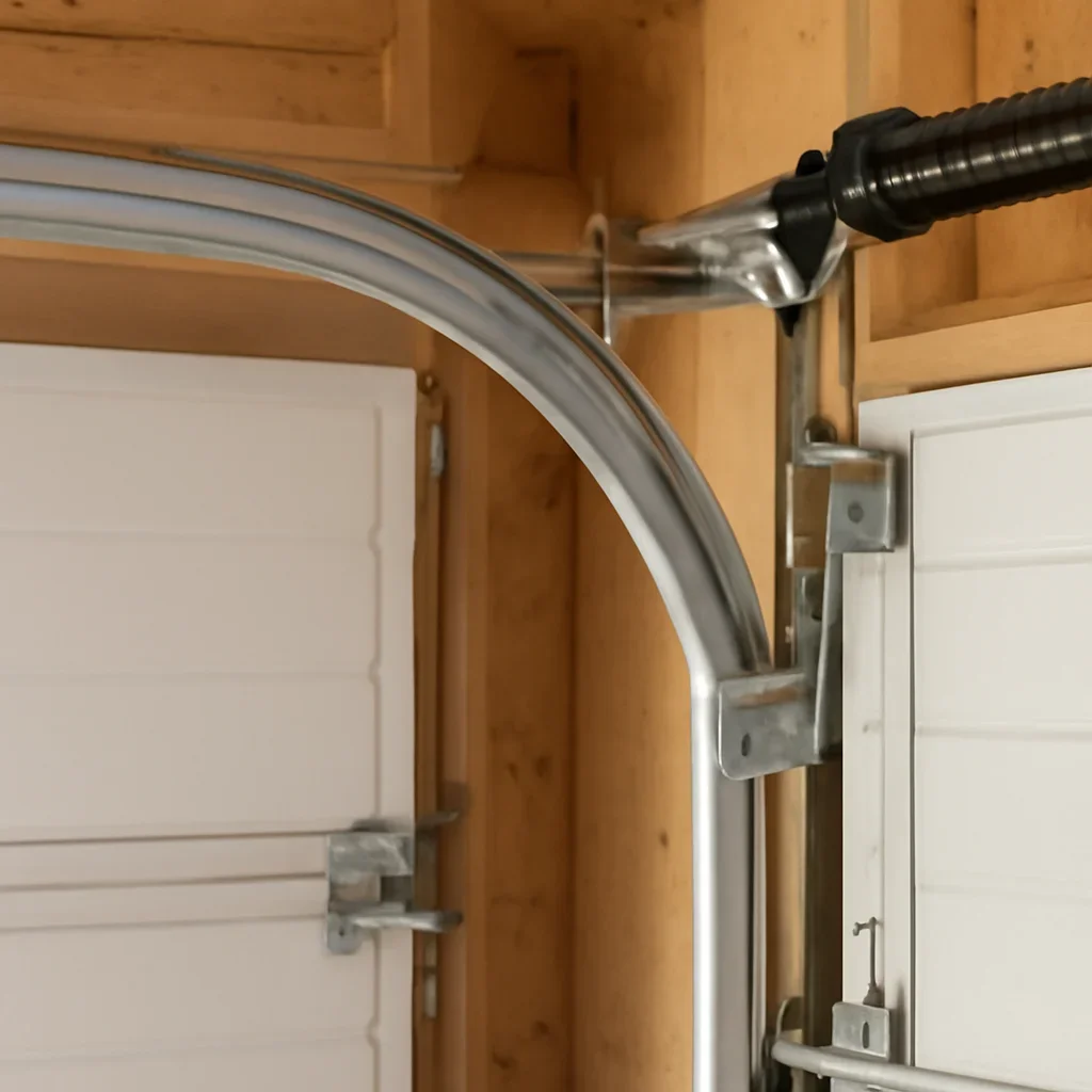 Close view of garage door components for garage door installation in East Clayton Surrey