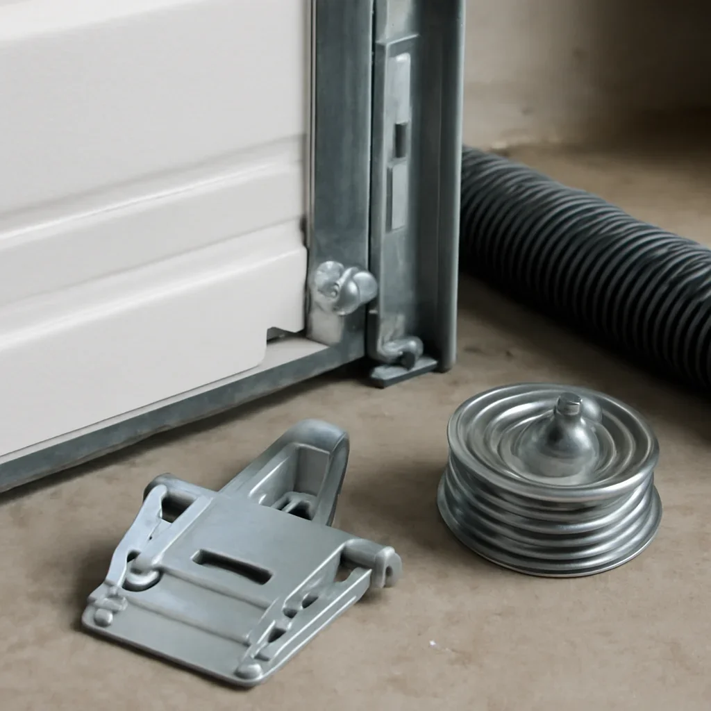 Close view of garage door components for garage door installation in Elgin Chantrell Surrey