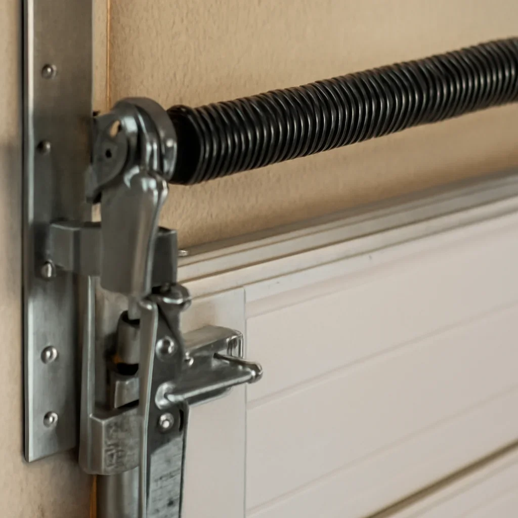Close view of garage door components for garage door installation in Fleetwood Park Surrey
