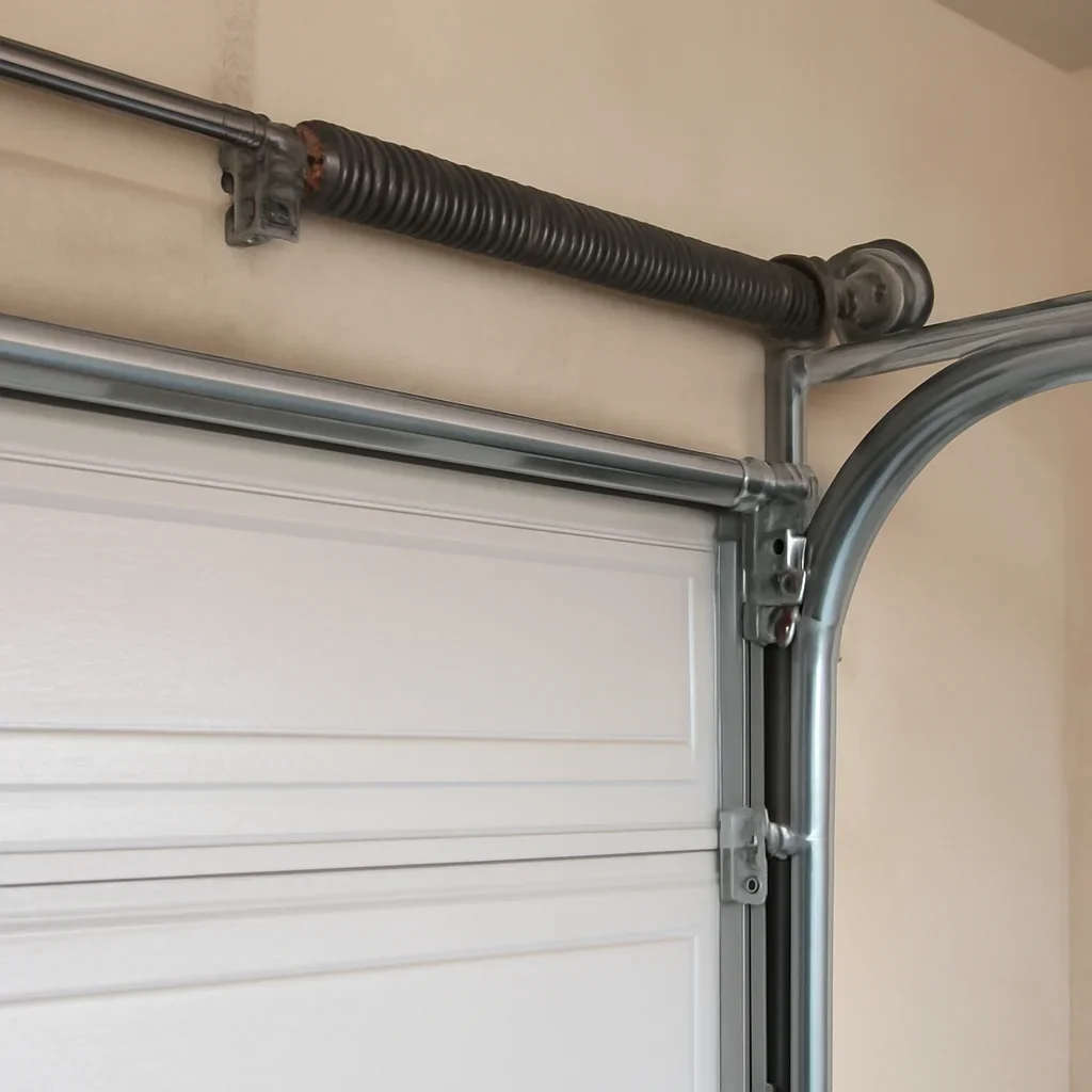 Close view of garage door components for garage door installation in Fleetwood Town Centre Surrey