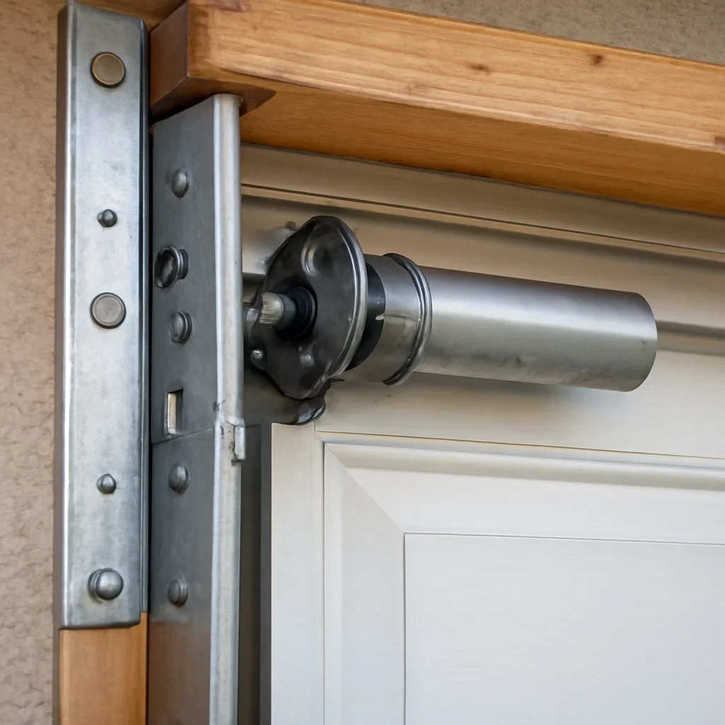 Close view of garage door components for garage door installation in Grandview Heights Surrey