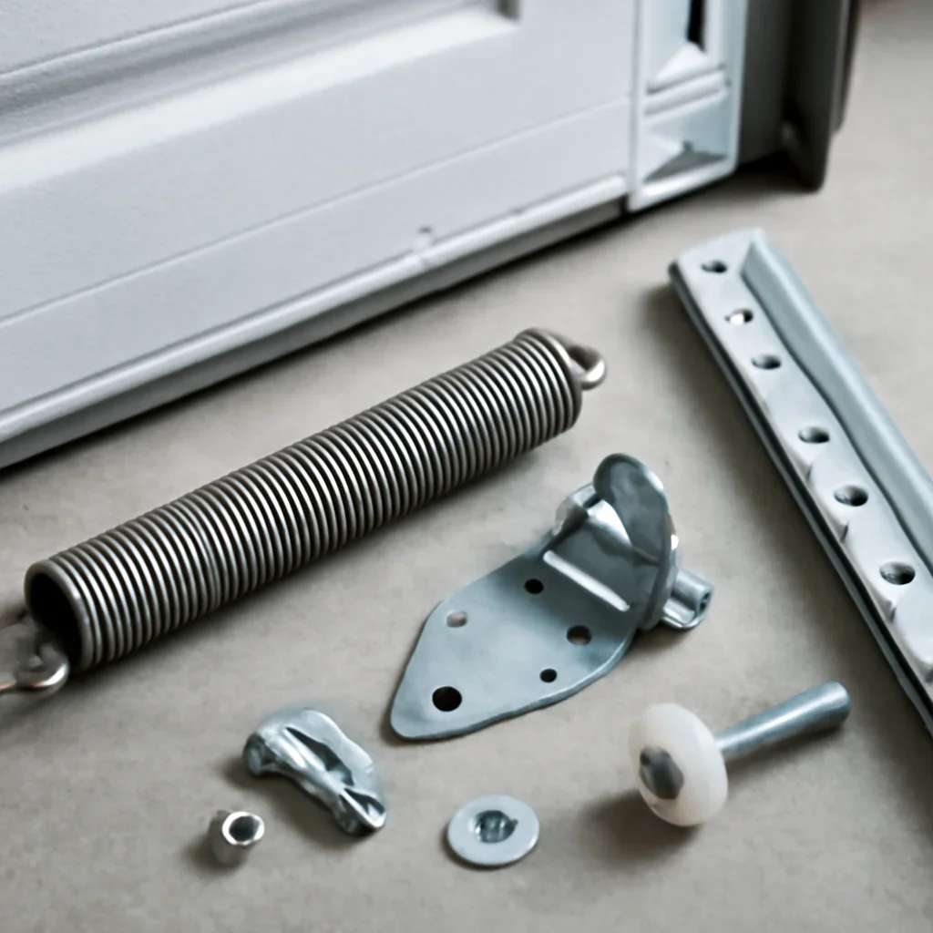 Close view of garage door components for garage door installation in Pacific Douglas Surrey