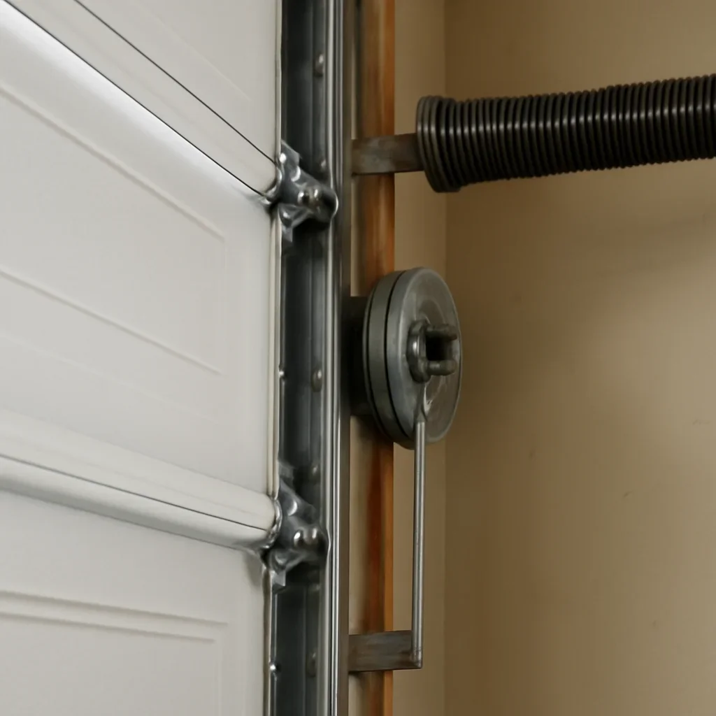 Garage door components reviewed before installation in West Newton Surrey