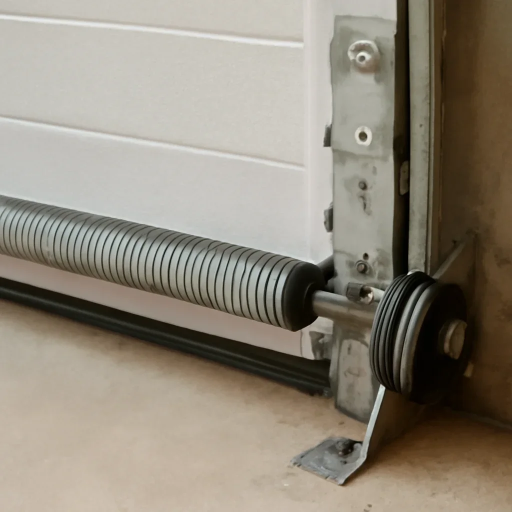 Garage door components inspected during garage door maintenance in Fleetwood Surrey