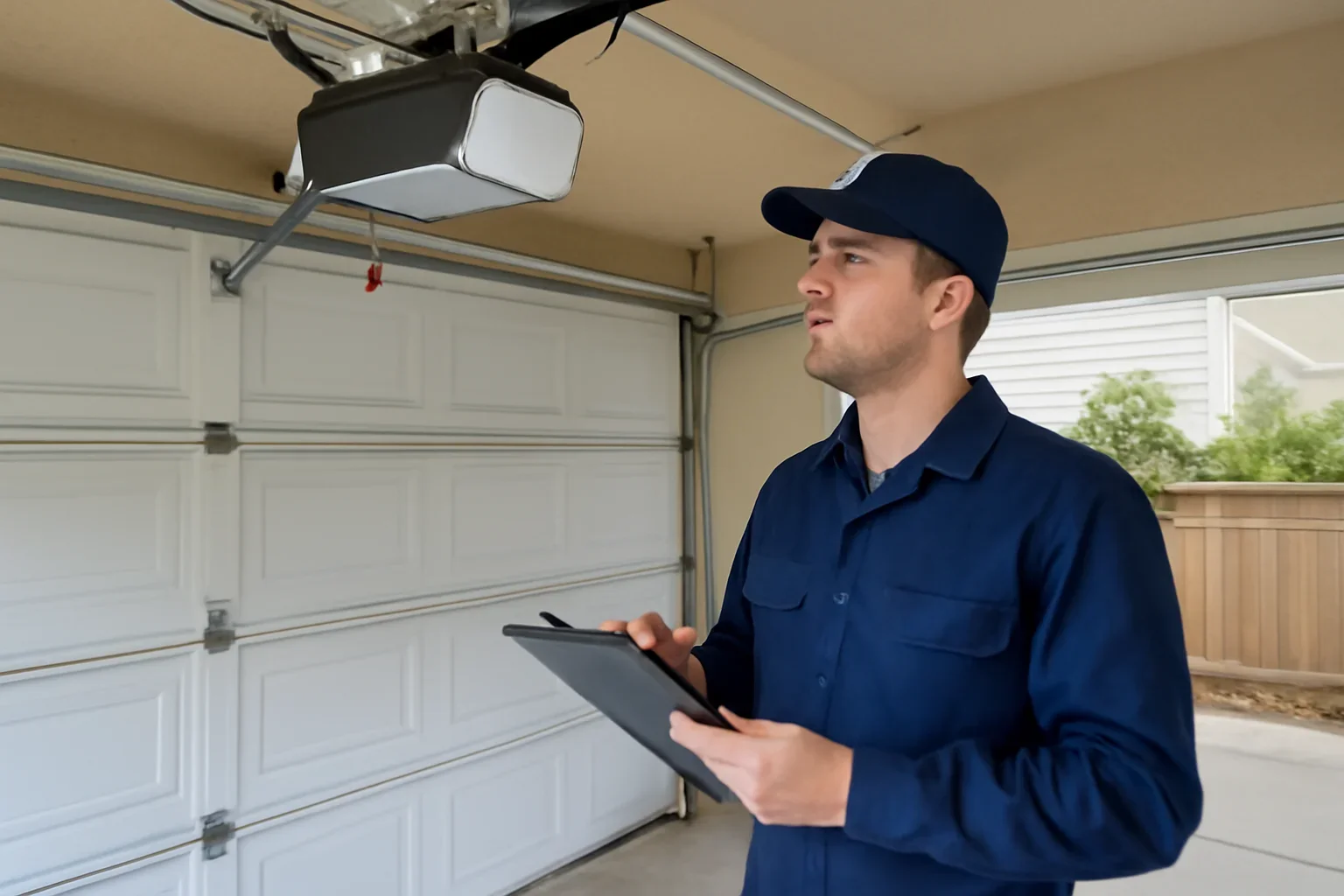 Garage door opener repair technician at a Queen Mary Park Surrey home