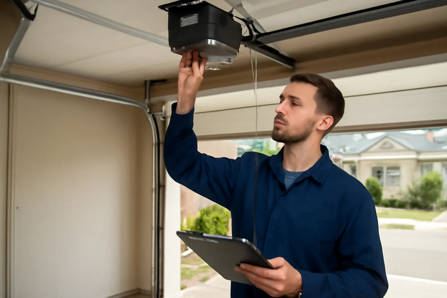 Garage door opener repair technician at a Rosemary Heights Surrey home