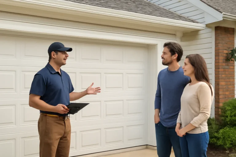 Residential garage door service consultation for homeowners in Surrey