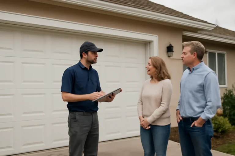 Residential garage door service consultation for homeowners in Cloverdale