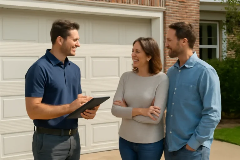 Residential garage door service consultation for homeowners in Guildford