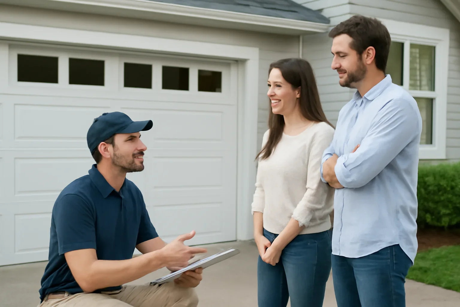 Residential garage door service consultation for homeowners in South Surrey