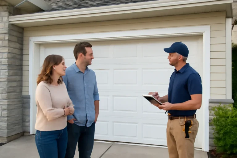 Residential garage door service consultation for homeowners in Surrey