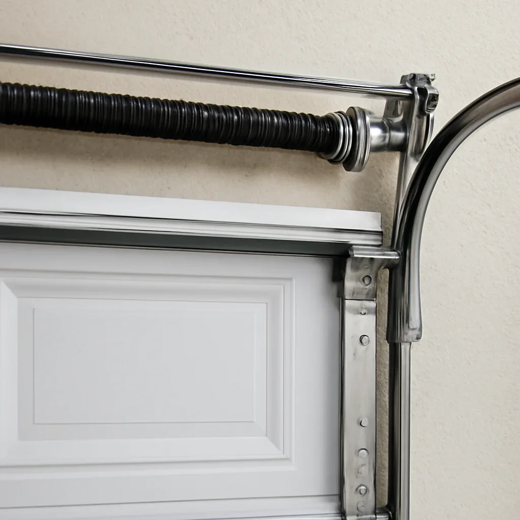 Close view of garage door components for Bear Creek Green Timbers garage door service
