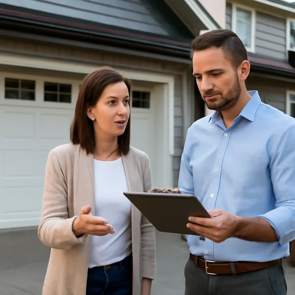 Homeowner or property manager discussing the next step for locations campbell heights in Surrey