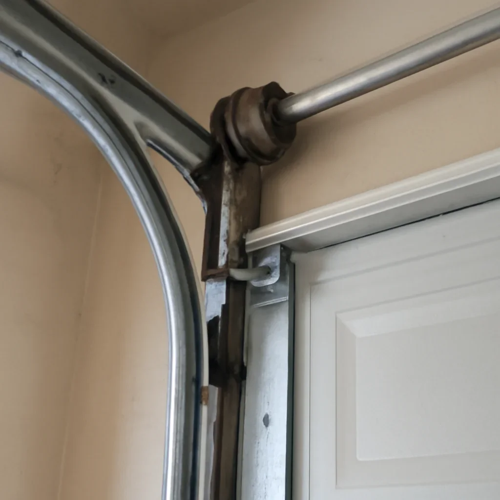 Close view of garage door components for Clayton Heights garage door service