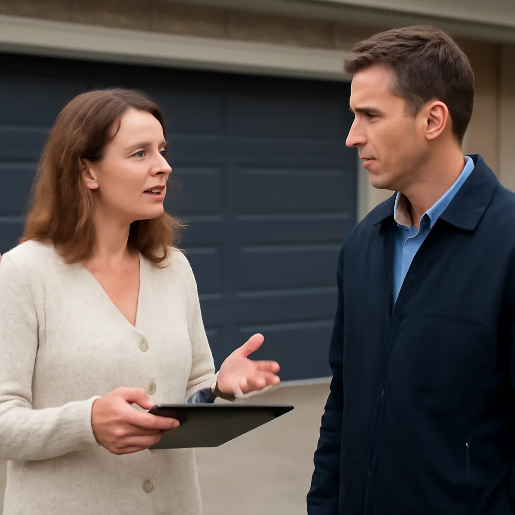 Homeowner or property manager discussing the next step for locations cloverdale town centre in Surrey