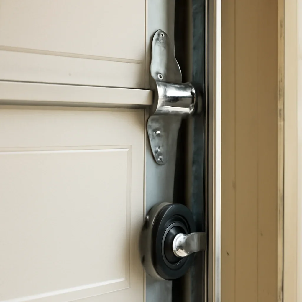 Close view of garage door components related to Grandview Heights garage door services in Surrey