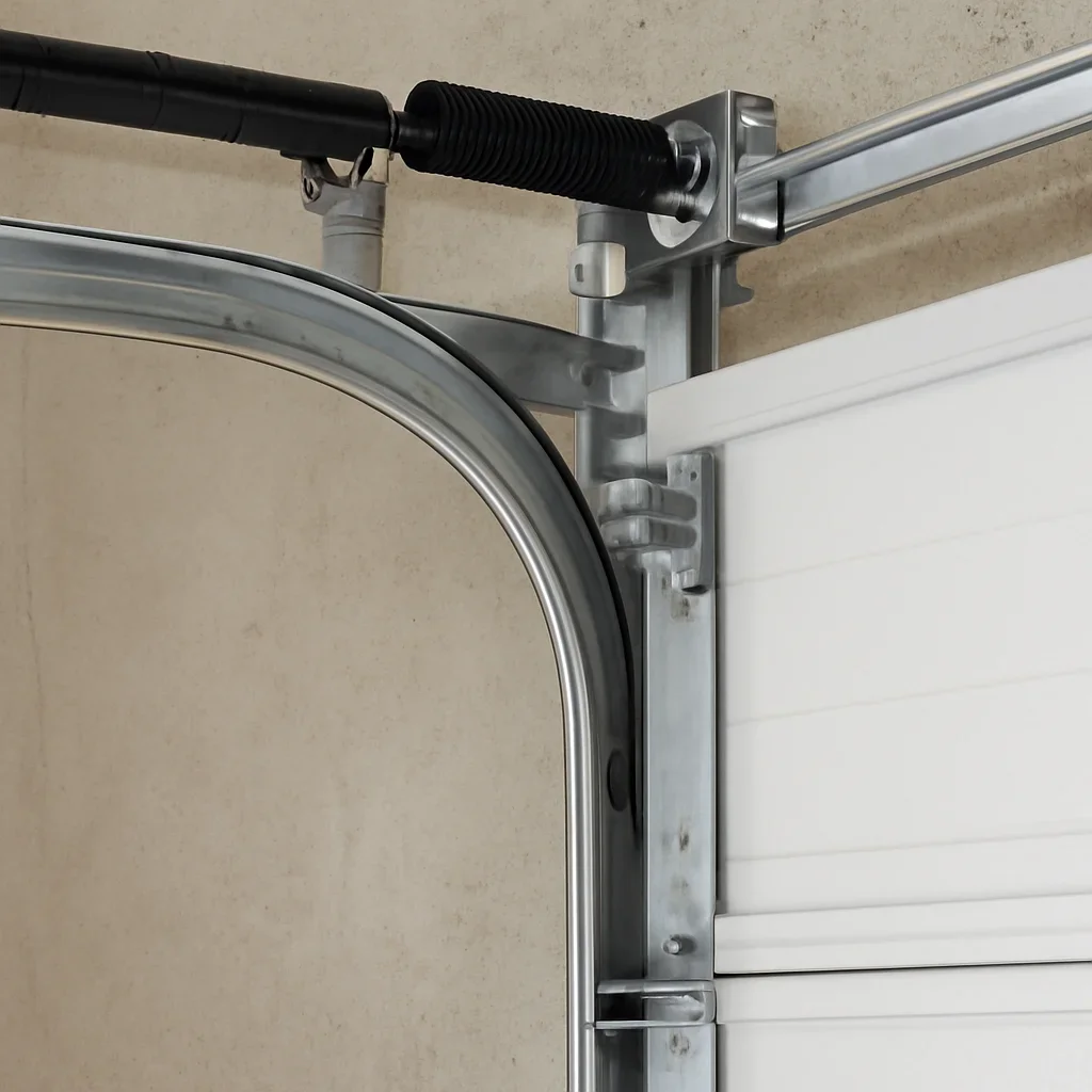 Close view of garage door components related to Panorama Ridge garage door services