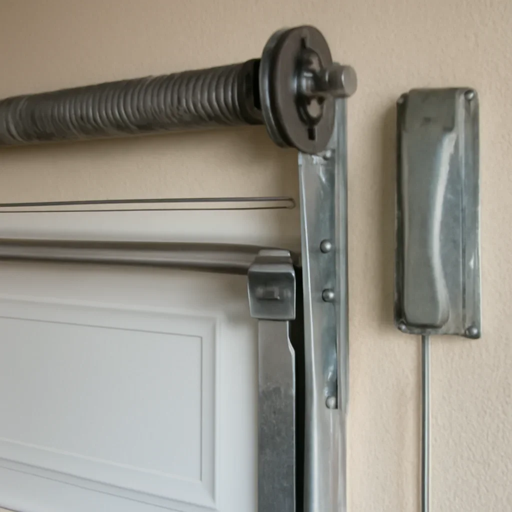 Close view of garage door components for Port Kells garage door service