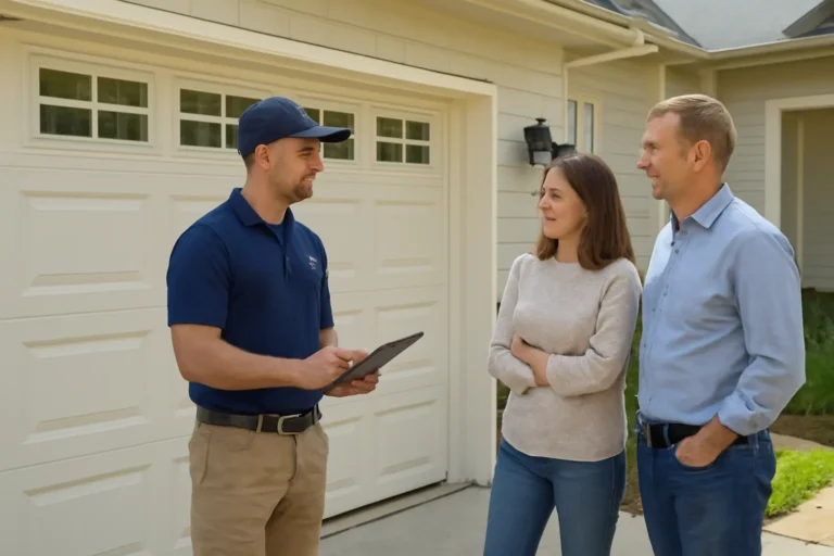 Residential garage door service consultation for homeowners in Surrey